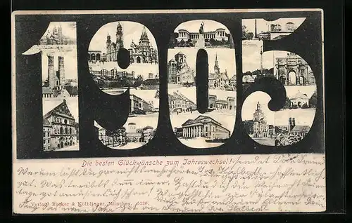 AK Die besten Glückwünsche zum Neujahr 1905