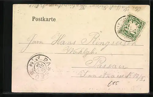 AK Die besten Glückwünsche zum Neujahr 1905