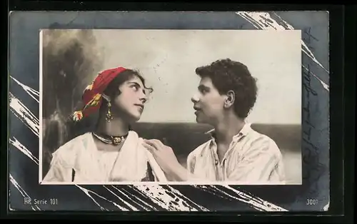 Foto-AK RPH Nr. 3001: Innige Zweisamkeit eines jungen Paares