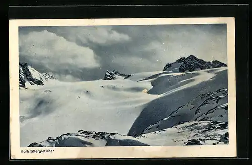 AK Hallstättergletscher mit Wolken