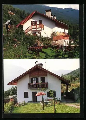 AK Brixen, Pension Obertörgglerhof an der Elvaserstrasse Kranebitt 18, Mehrfachansicht