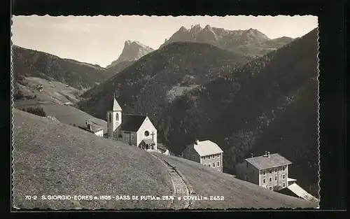 AK S. Giorgio-Eores, Panorama, Sass de Putia e Coveli