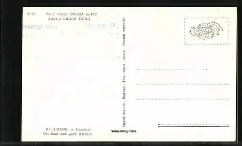 AK Colma /Val d`Isarco, Albergo Croce `Doro