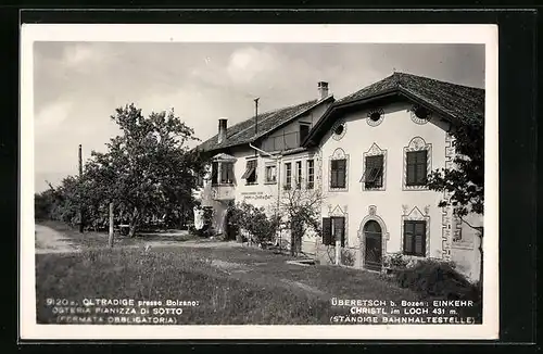 AK Überetsch b. Bozen, Einkehr Christl im Loch