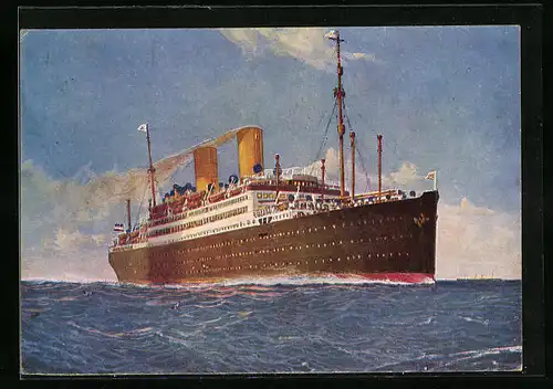 Künstler-AK Passagierschiff Berlin des Nordd. Lloyds im Englischen Kanal auf der Fahrt nach New York