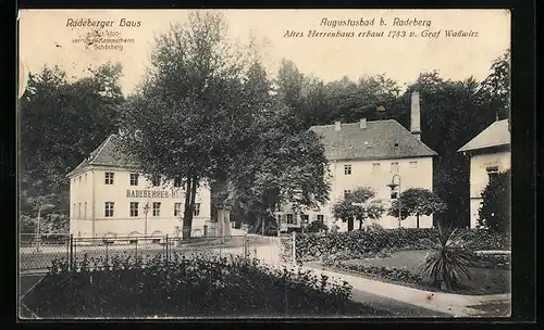 AK Augustusbad bei Radeberg, Radeberger Haus und Altes Herrenhaus