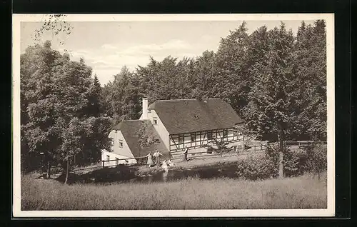 AK Ansprung /Erzgeb., Gasthaus und Sommerfrische Hüttstadtmühle