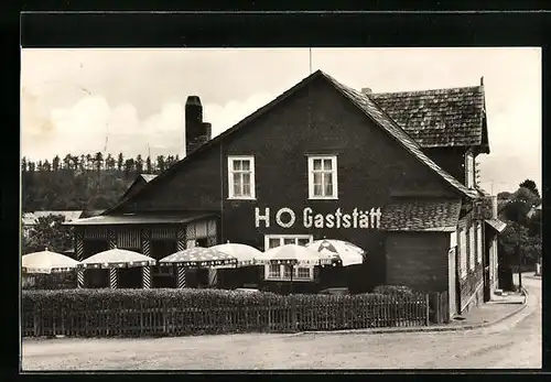 AK Frankenhain /Kr. Arnstedt, HO-Gaststätte Zur Lilie