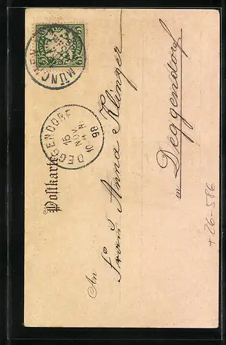 Künstler-AK Karl Heinisch: München, Partie im Hofgarten