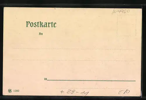 Papierkunst-AK Minden i. W., Denkmal des grossen Kurfürsten