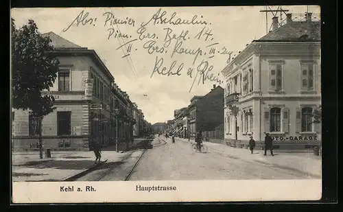 AK Kehl a. Rh., Partie in der Hauptstrasse
