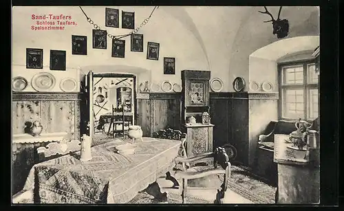 AK Sand-Taufers, Schloss Taufers - Speisezimmer