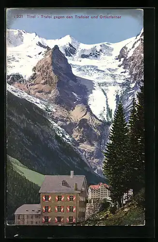 AK Trafoi, Ortspartie gegen den Trafoier und Ortlerferner