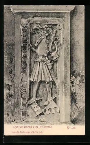AK Brixen, Grabstein Oswald`s von Wolkenstein