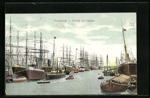 AK Hamburg, Partie im Hafen
