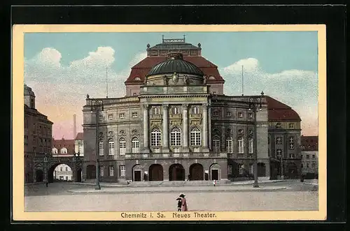 AK Chemnitz, Ansicht des Neuen Theaters