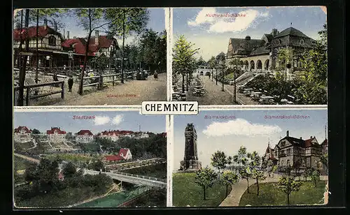 AK Chemnitz, Stadtpark mit Waldschänke