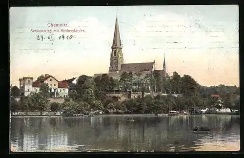 AK Chemnitz, Schlossteich mit Schlosskirche