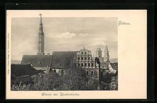 AK Zittau, Giebel der Klosterkirche