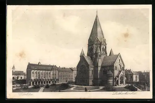 AK Görlitz, Ansicht der Lutherkirche
