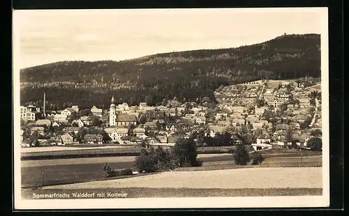 AK Walddorf, Totalansicht mit Kottmar