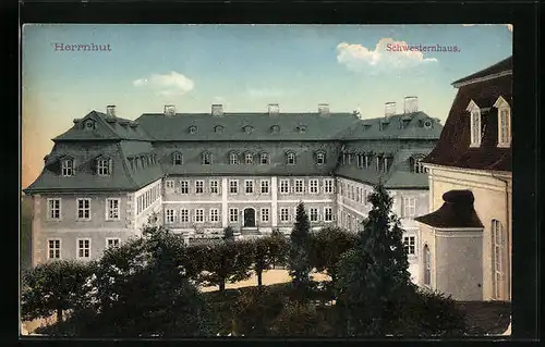 AK Herrnhut, Ansicht des Schwesternhauses