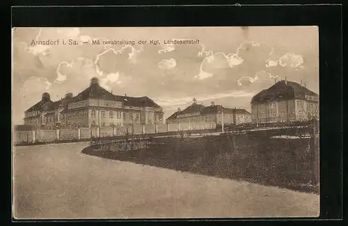 AK Arnsdorf i. Sa., Männerabteilung der Königlichen Landesanstalt