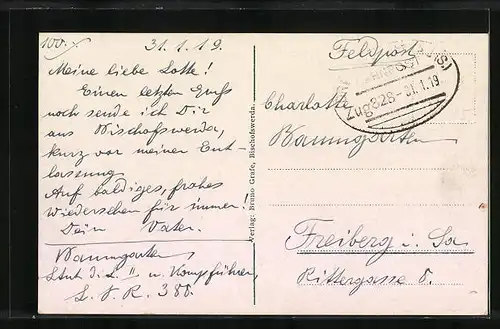 AK Bischofswerda, Teilansicht mit Kirche