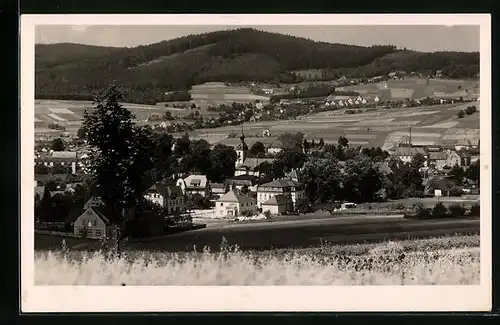 AK Oppach /OL, Teilansicht mit Kirche