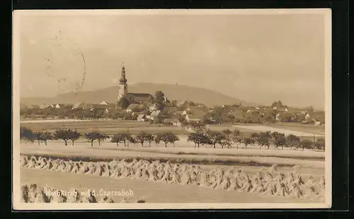 AK Hochkirch, Ortsansicht mit der Czorneboh