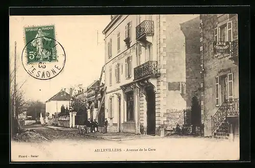 AK Aillevillers, Avenue de la Gare