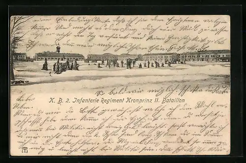 AK München, Kaserne des 2. Infanterie Regiment Kronprinz II. Bataillon 1905