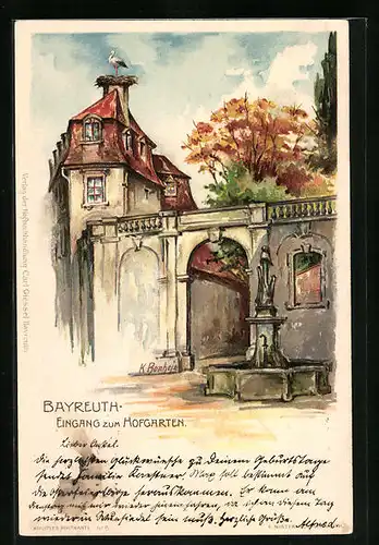 AK Bayreuth, Eingang zum Hofgarten