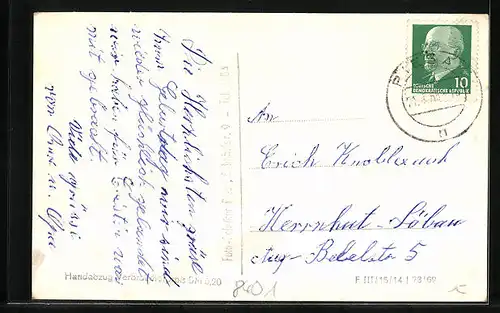 AK Glaubitz, Radfahrer in der Bahnhofstrasse