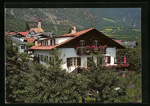 AK Partschins bei Meran, Teilansicht mit Pension Sonnenheim