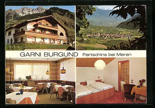 AK Partschins bei Meran, Garni Burgund, Gesamtansicht