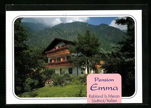 AK Rabland /Partschins, Pension Emma, J. Ladurnerstrasse 10