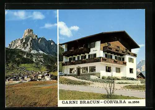 AK Corvara, Pension Bracun-Garni, Teilansicht