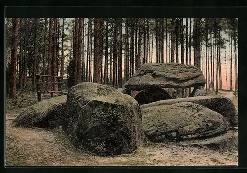 AK Fallingbostel /Lüneb. Heide, Gesteinsformation Siebensteinhäuser