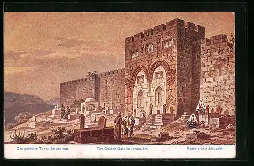 Künstler-AK Friedrich Perlberg: Das goldene Tor in Jerusalem