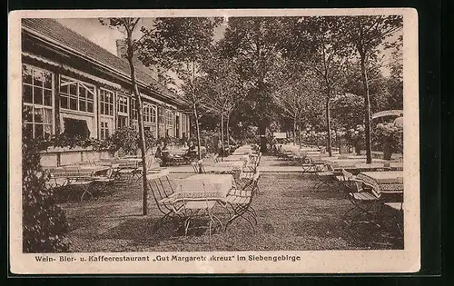 AK Königswinter, Wein- Bier und Kafeerestaurant Gut Margaretenkreuz im Siebengebirge