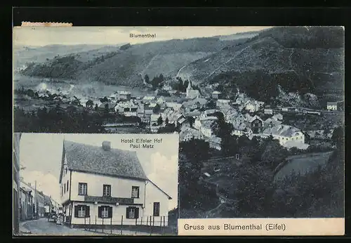 AK Blumenthal i. Eifel, Totalansicht mit Hotel Eifeler Hof