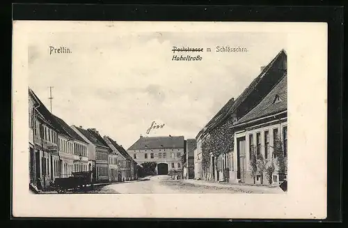 AK Prettin, Hohestrasse mit Schlösschen