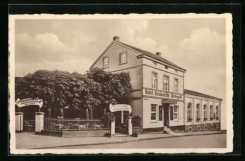 AK Königswinter /Rh., Hotel Restaurant Rheingold in der Drachenfelsstrasse 22 - Strassenansicht mit Garteneingang