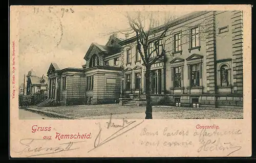 AK Remscheid, Haus Concordia - Strassenansicht