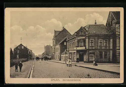 AK Ohligs, Partie in der Rathausstrasse mit Concerthaus