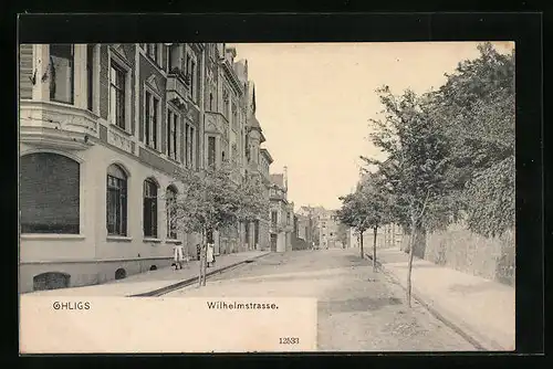 AK Ohligs, Ansicht der Wilhelmstrasse