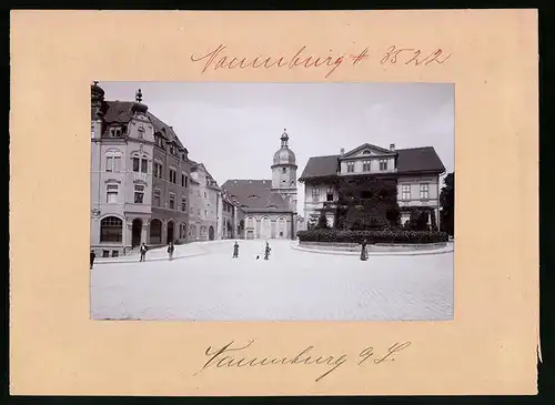 Fotografie Brück & Sohn Meissen, Ansicht Naumburg a. S., Wilhelmsplatz mit Otmarskirche, Haus Hermann Jähnerl