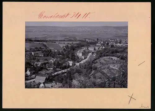 Fotografie Brück & Sohn Meissen, Ansicht Cossebaude, Blick in den Grund und auf den Ort
