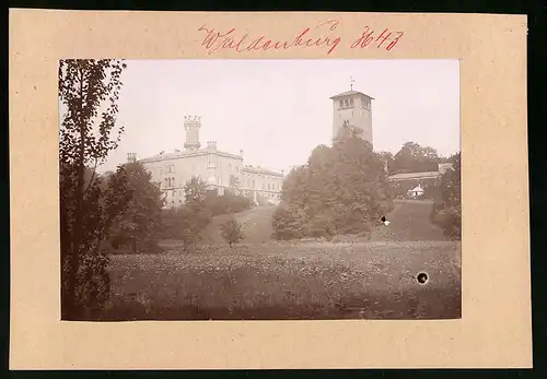 Fotografie Brück & Sohn Meissen, Ansicht Waldenburg i. Sa., Blick auf das Schloss